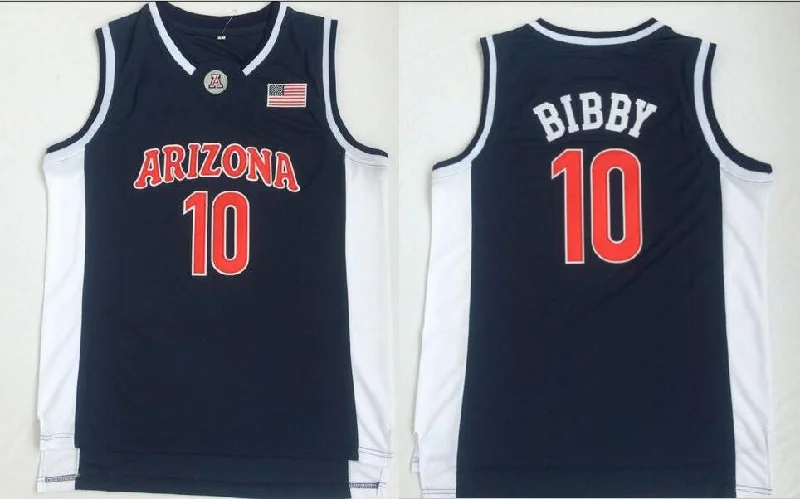 Arizona Wildcats 10 Mike Bibby Navy College Basketball Basketball Jersey