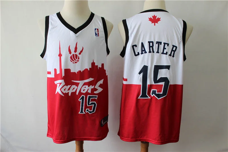 Raptors 15 Vince Carter White Red 2019 City DNA Swingman Basketball Jersey