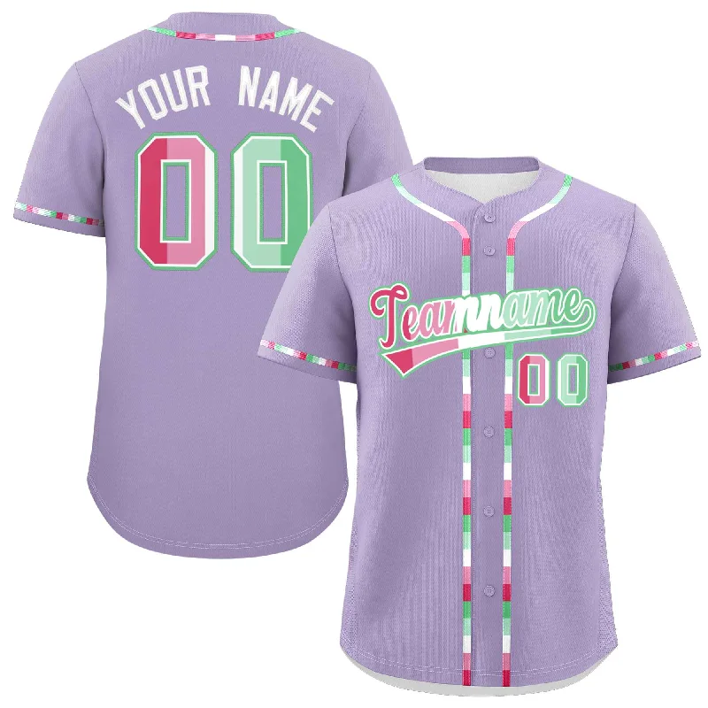 Custom Light Purple Abrosexual For Pride Month Classic Style Authentic Baseball Jersey