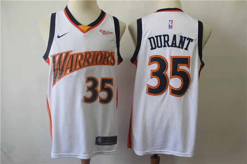 Warriors 35 Kevin Durant White Swingman Basketball Jersey