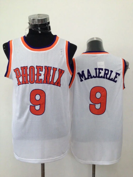 Suns 9 Majerle White New Revolution 30 Basketball Jerseys