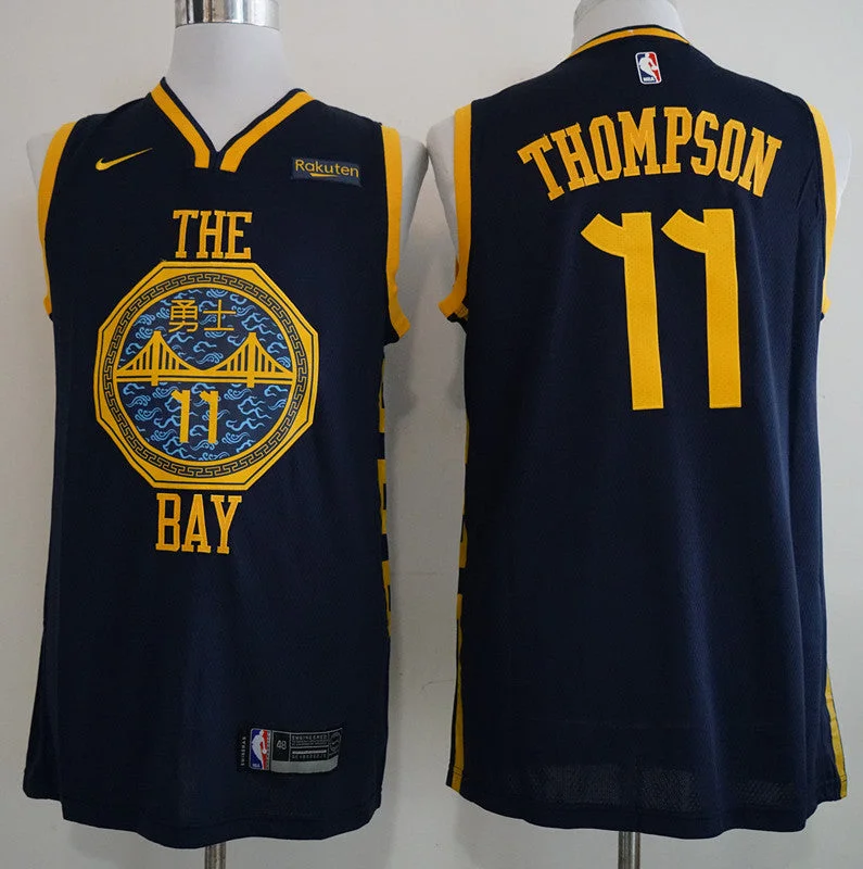 Warriors 11 Klay Thompson Navy 2018-19 City Edition Swingman Basketball Jersey