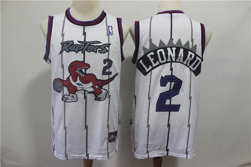 Raptors 2 Kawhi Leonard White Hardwood Classics Basketball Jersey