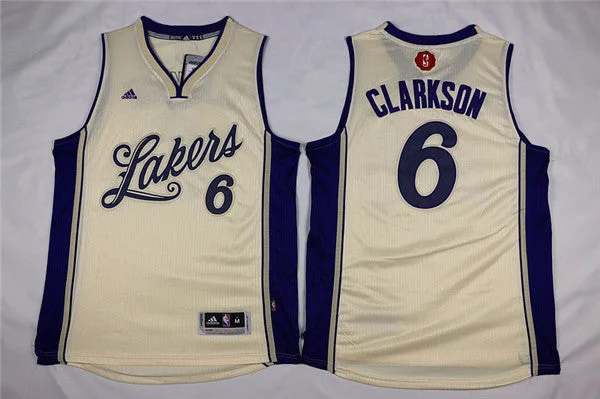 Lakers 6 Jordan Clarkson Cream 2015-16 Christmas Day Swingman Basketball Jersey