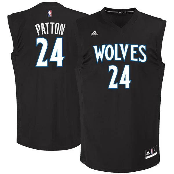 Timberwolves 24 Justin Patton Black 2017 Draft #1 Pick Replica Basketball Jersey