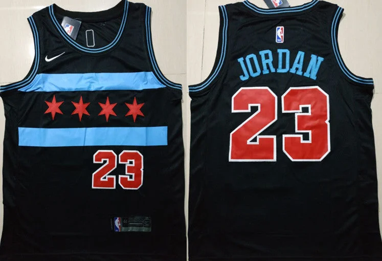 Bulls 23 Michael Jordan Black 2018-19 City Edition Swingman Basketball Jersey