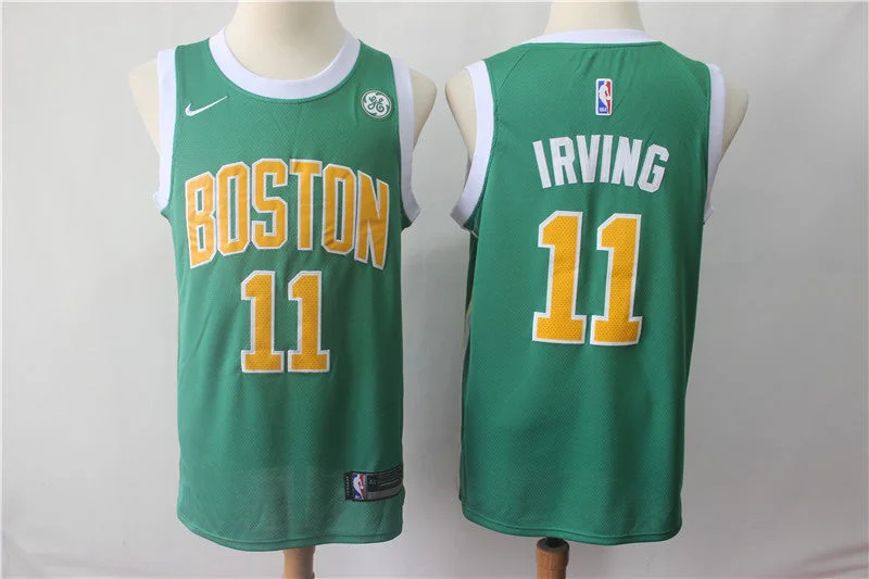 Men's Boston Celtics #11 Kyrie Irving Green 2018/19 Earned Edition Swingman Stitched Basketball Jersey