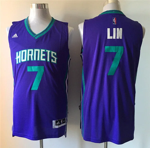 Hornets 7 Jeremy Lin Purple Swingman Basketball Jersey