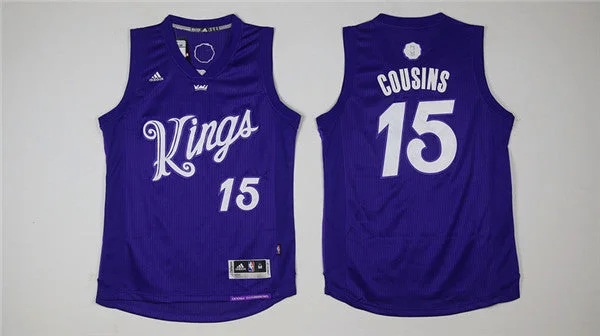 Kings 15 DeMarcus Cousins Purple 2016 Christmas Day Swingman Basketball Jersey