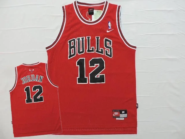 Bulls 12 Michael Jordan Red 1990 Throwback Basketball Jersey