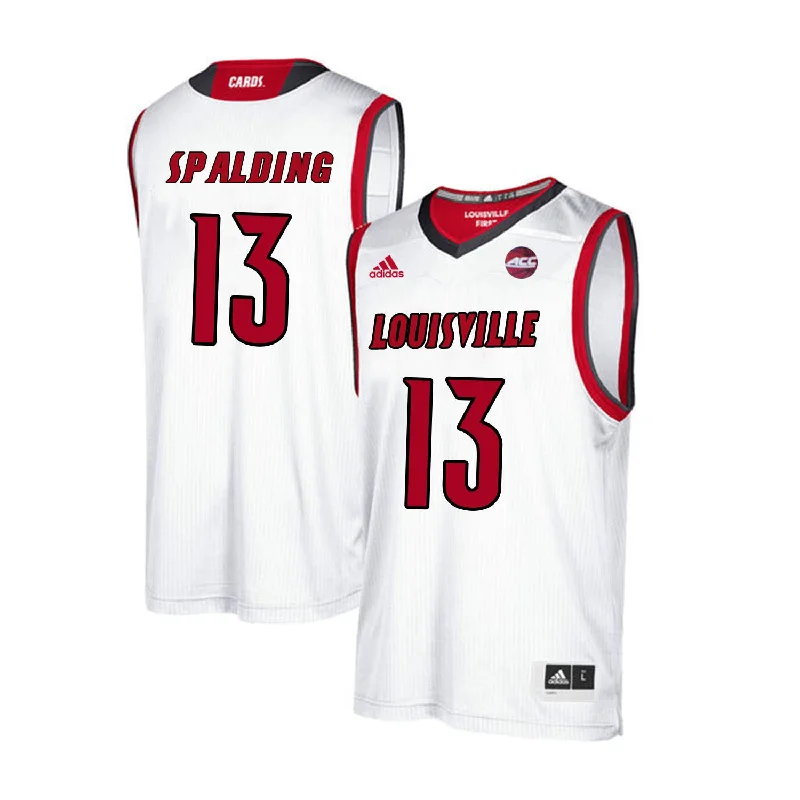 Louisville Cardinals 13 Ray Spalding White College Basketball Basketball Jersey