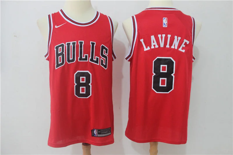 Bulls 8 Zach Lavine Red Swingman Basketball Jersey