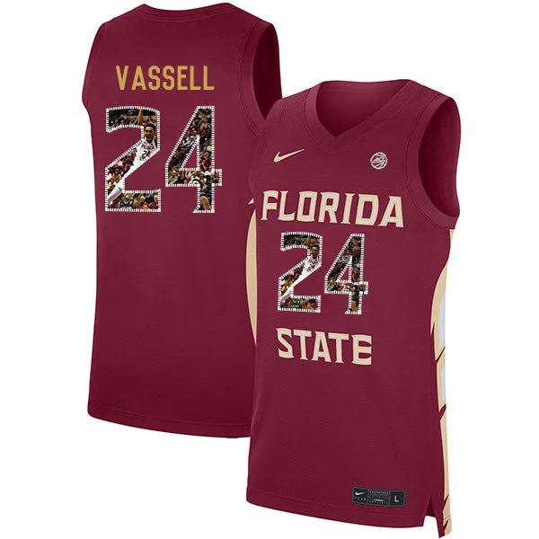 Florida State Seminoles 24 Devin Vassell Red Basketball College Fashion Basketball Jersey