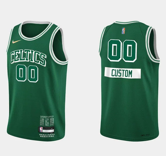 Men's Boston Celtics Active Custom Green 75th Anniversary City Stitched Basketball Jersey