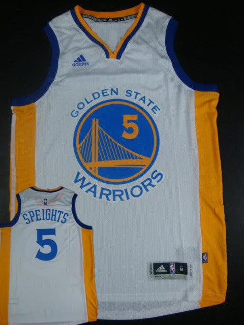 Warriors 5 Speights White New Revolution 30 Basketball Jersey