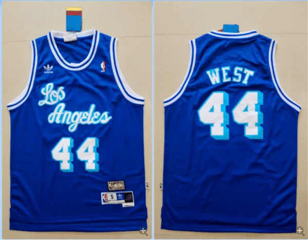 Lakers 44 Jerry West Blue Hardwood Classics Basketball Jersey