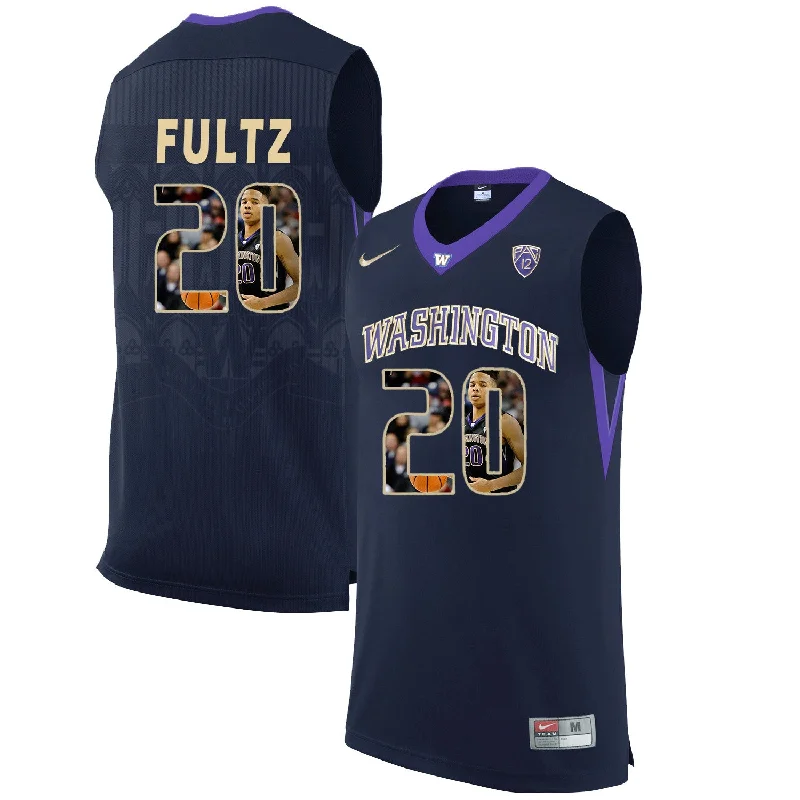 Washington Huskies 20 Markelle Fultz Black With Portait College Basketball Basketball Jersey