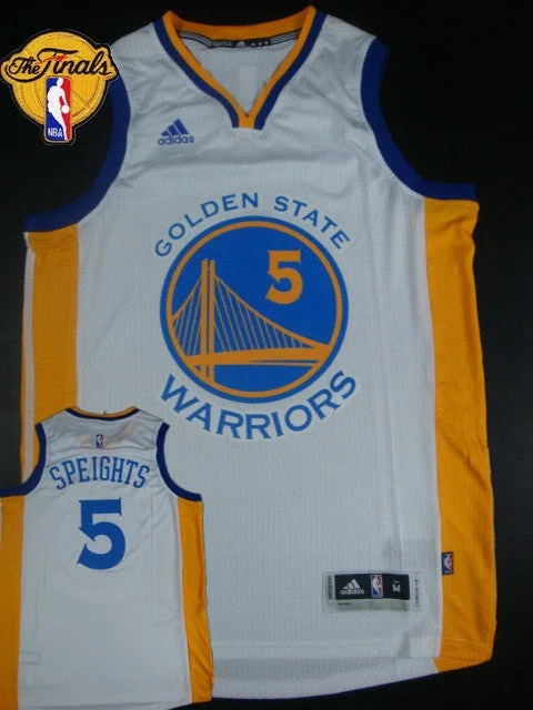 Warriors 5 Speights White 2015 Finals New Rev 30 Basketball Jersey