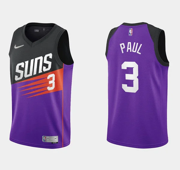 Men's Phoenix Suns #3 Chris Paul Earned Edition Stitched Basketball Jersey