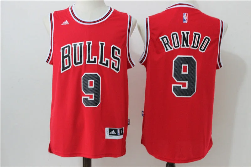 Bulls 9 Rajon Rondo Red Swingman Basketball Jersey