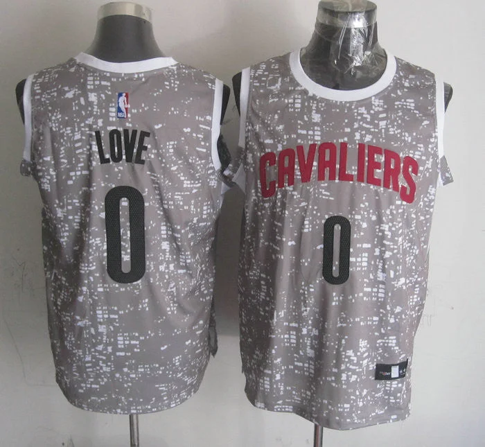 Cavaliers 0 Kevin Love Gray City Luminous Basketball Jersey