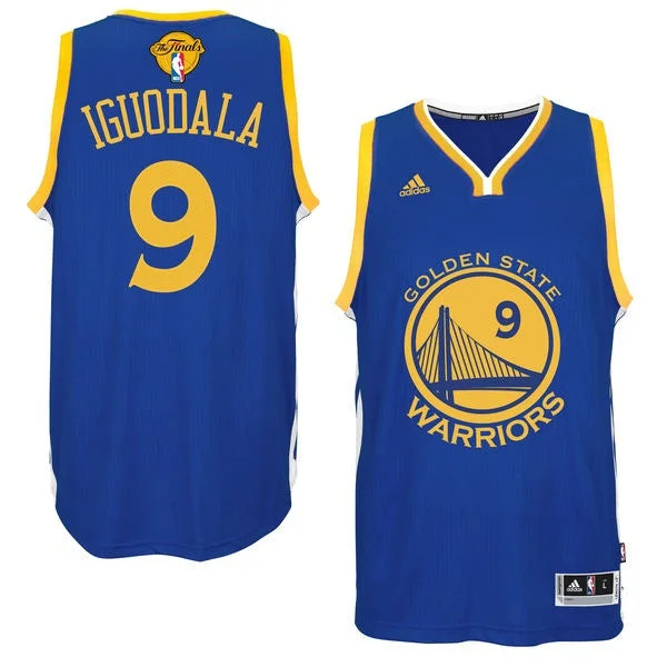 Warriors 9 Andre Iguodala Royal 2017 Finals Swingman Basketball Jersey