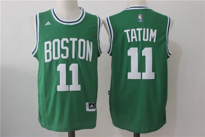 Men's Boston Celtics #11 Jayson Tatum Green Stitched Basketball Jersey