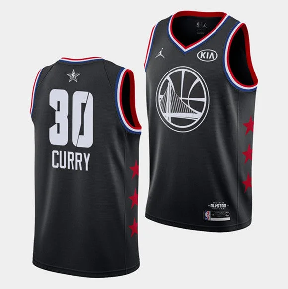 Warriors #30 Stephen Curry Black Alternate Stitched Basketball Jersey