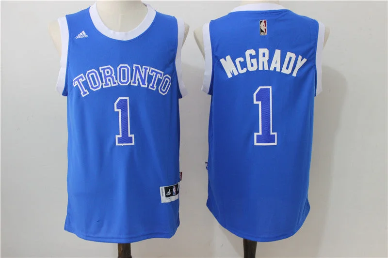 Raptors 1 Tracy McGrady Blue Swingman Basketball Jersey