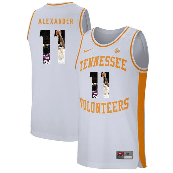 Tennessee Volunteers 11 Kyle Alexander White Fashion College Basketball Basketball Jersey