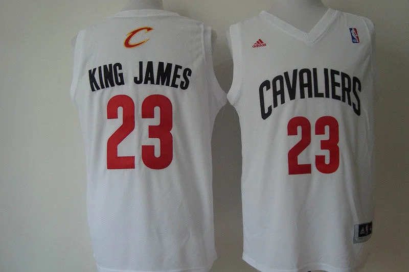 Cavaliers 23 Kings James White Basketball Jerseys