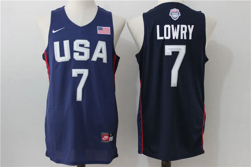 USA Basketball 7 Kyle Lowry Royal Rio Elite Stitched Basketball Jersey