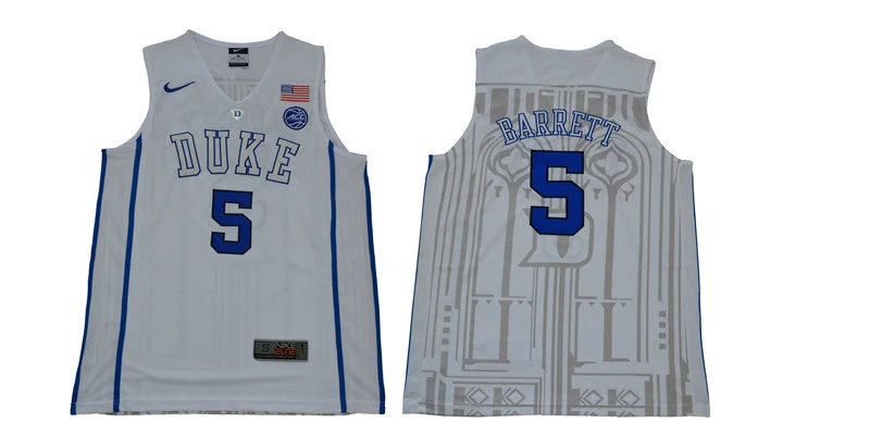 Duke Blue Devils 5 RJ  White Elite College Basketball Basketball Jersey