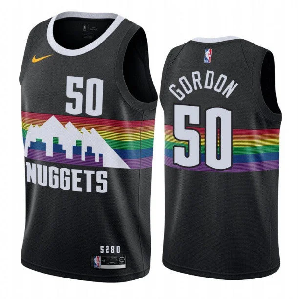 Men's Denver Nuggets #50 Aaron Gordon Stitched Basketball Jersey