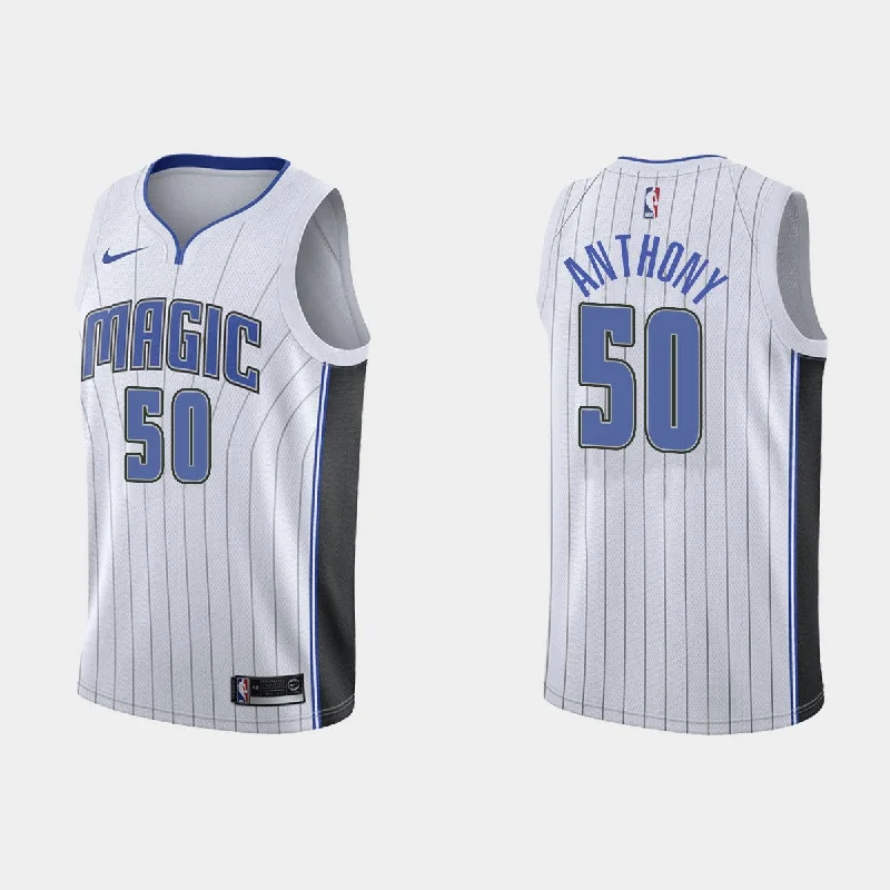 Men's Orlando Magic #50 Cole Anthony White Stitched Basketball Jersey