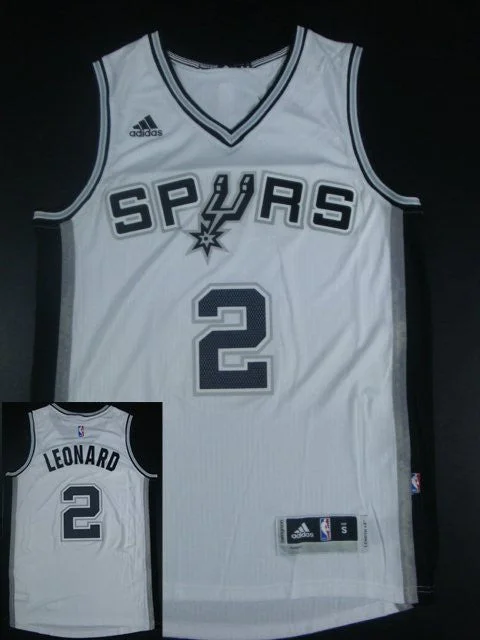 Spurs 2 Kawhi Leonard White Hot Printed Basketball Jersey