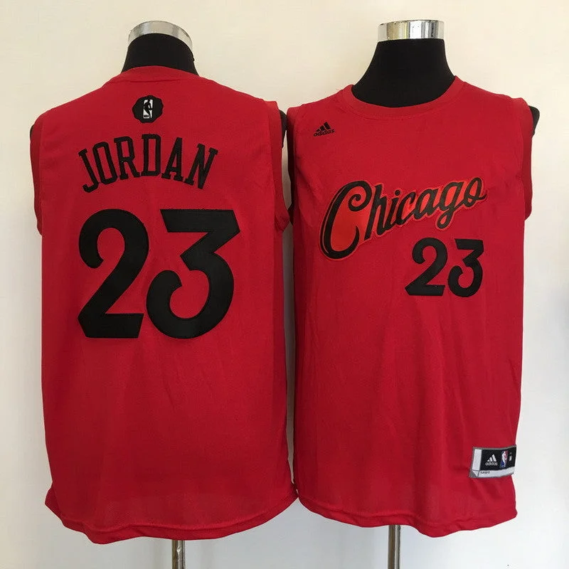 Bulls 23 Michael Jordan Red 2016 Christmas Day Swingman Basketball Jersey