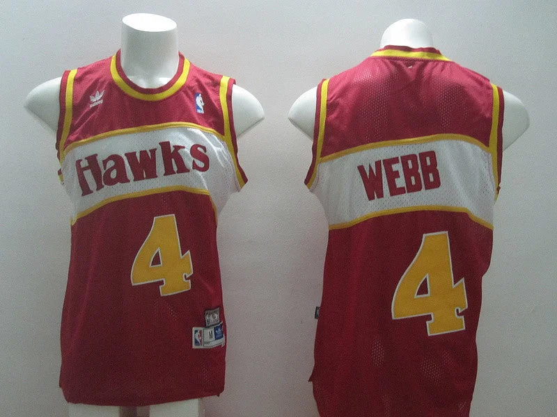 Hawks 4 Webb Red New Revolution 30 Basketball Jerseys