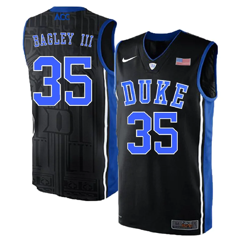 Duke Blue Devils 35 Marvin Bagley III Black Elite College Basketball Basketball Jersey