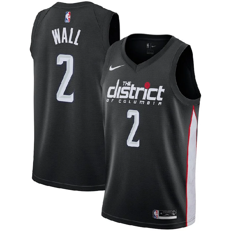 Wizards 2 John Wall Black 2018-19 City Edition Swingman Basketball Jersey