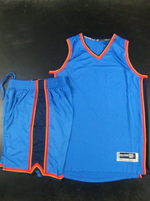 Thunder Blank Blue Swingman Basketball Jersey(With Shorts)