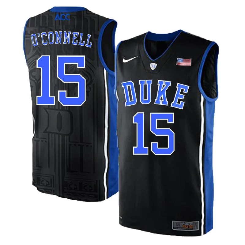 Duke Blue Devils 15 Alex O'Connell Black Elite College Basketball Basketball Jersey