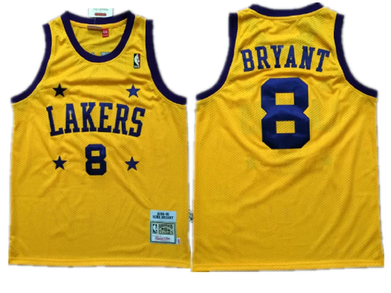 Lakers 8 Kobe Bryant Yellow 2004-05 Hardwood Classics Basketball Jersey