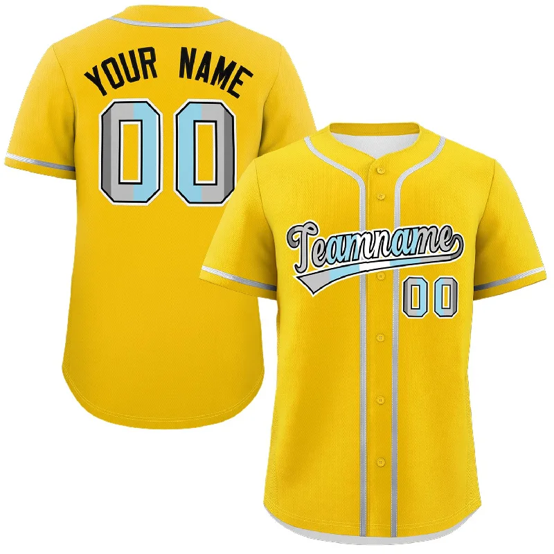 Custom Gold Demiboy For Pride Month Classic Style Authentic Baseball Jersey