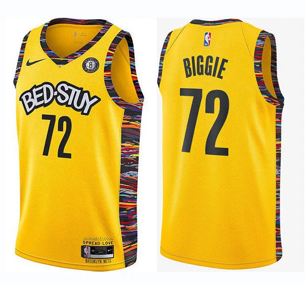 Men's Brooklyn Nets #72 Biggie new City Edition Stitched Basketball Jersey