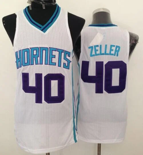 Revolution 30 Hornets #40 Cody Zeller White Stitched Basketball Jersey