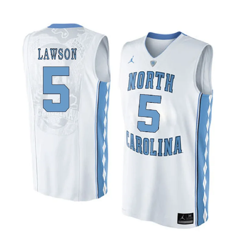 North Carolina Tar Heels 5 Ty Lawson White College Basketball Basketball Jersey