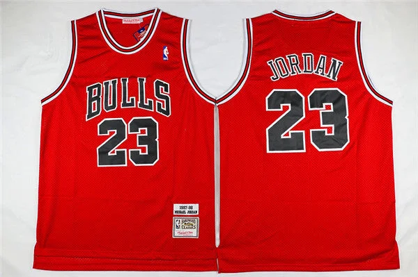 Bulls 23 Michael Jordan Red 1997-98 Season Hardwood Classics Basketball Jersey