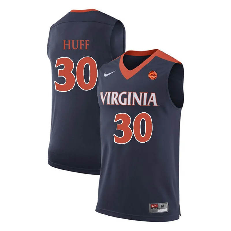 Virginia Cavaliers 30 Jay Huff Navy College Basketball Basketball Jersey