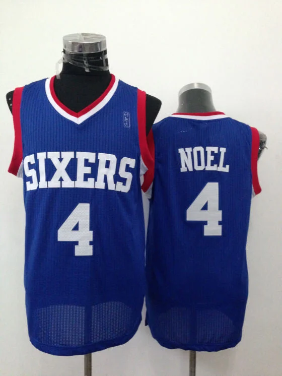 76ers 4 Noel Blue New Revolution 30 Basketball Jerseys